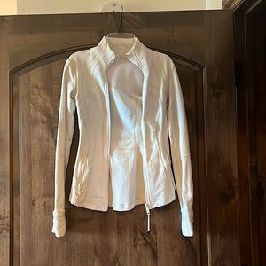 Lululemon Define Jacket in “White Opal” size: 0. Only worn twice.